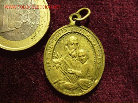 Antig&uuml;edades: Medalla antigua de San Jos&eacute; - Foto 1