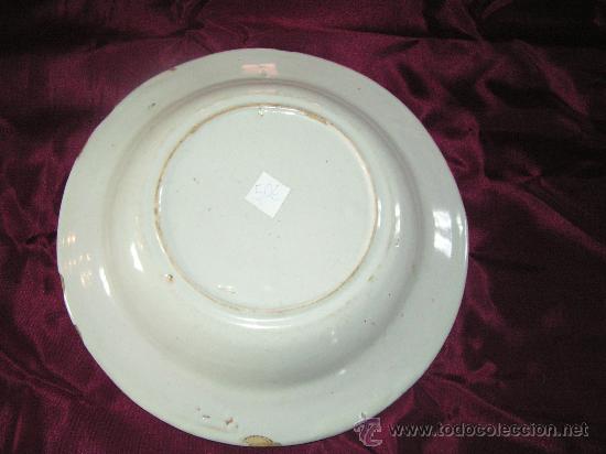 Antig&uuml;edades: Gran Plato Pintado a Mano - Foto 2