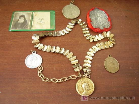 Antig&uuml;edades: Conjunto medallas religiosas - Foto 1