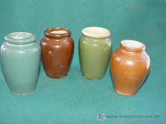 Antig&uuml;edades: CUATRO ORZAS CERAMICAS DE GRES - PEQUE&Ntilde;AS - DE COLECCION - 9 CM. - - Foto 1