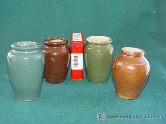 Antig&uuml;edades: CUATRO ORZAS CERAMICAS DE GRES - PEQUE&Ntilde;AS - DE COLECCION - 9 CM. - - Foto 2