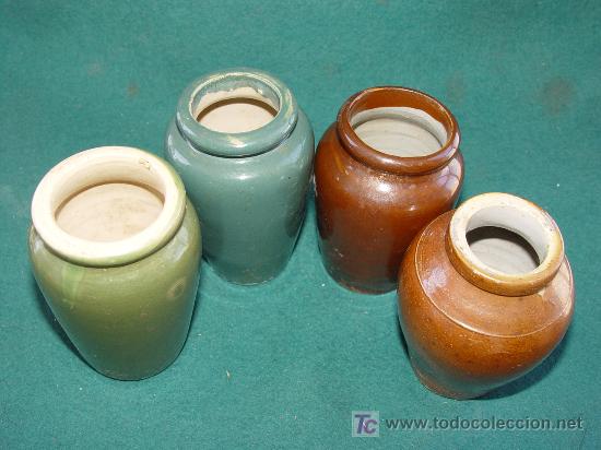 Antig&uuml;edades: CUATRO ORZAS CERAMICAS DE GRES - PEQUE&Ntilde;AS - DE COLECCION - 9 CM. - - Foto 4