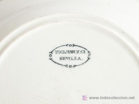 Antig&uuml;edades: Plato de Pickman y Cia. Sevilla. - Foto 3
