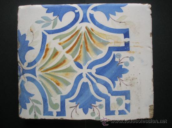 Antig&uuml;edades: AZULEJO DEL XIX PRECIOSO - Foto 1