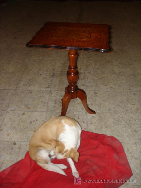 Antig&uuml;edades: VELADOR CON MARQUETERIA - Foto 3