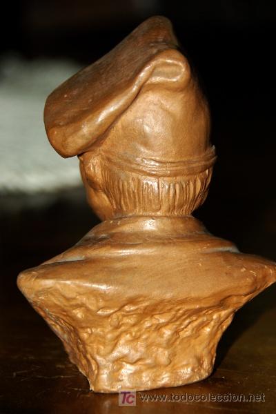 Antig&uuml;edades: PEQUE&Ntilde;O BUSTO DE BARRO. PAYES CATALAN. - Foto 3