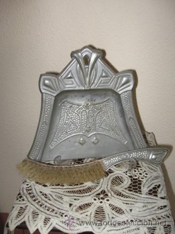 Antiguidades: UTIL DE COMEDOR, RECOJEDOR DE METAL NIQUELADO, EPOCA ART NOUVEAU FF.SG.XIX. - PP.SG.XX.