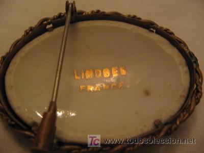 Antig&uuml;edades: BROCHE DE PORCELANA DE LIMOGES - Foto 2