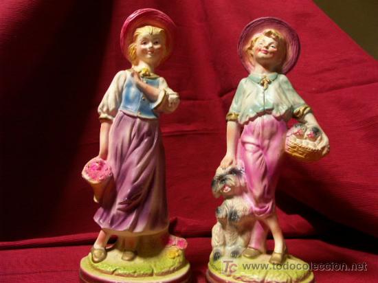 Antig&uuml;edades: pareja de jovenes. de ceramica