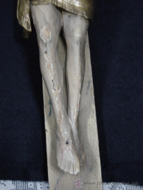 Antig&uuml;edades: Cristo en madera policromada siglo XIX - Foto 2
