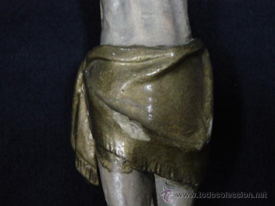 Antig&uuml;edades: Cristo en madera policromada siglo XIX - Foto 3