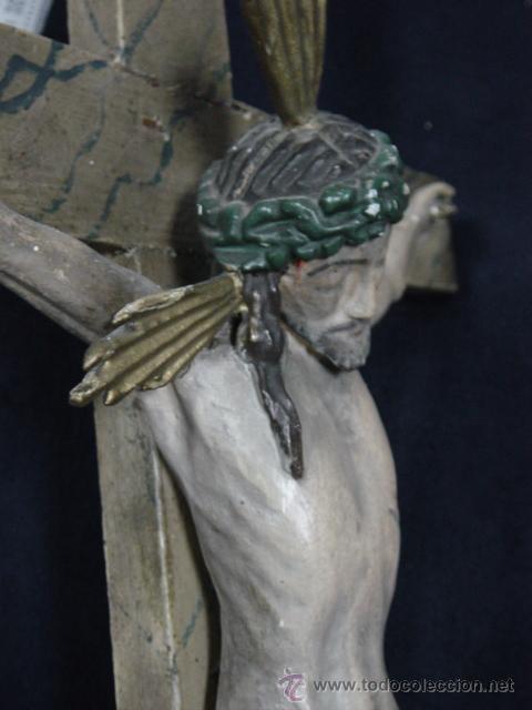 Antig&uuml;edades: Cristo en madera policromada siglo XIX - Foto 6