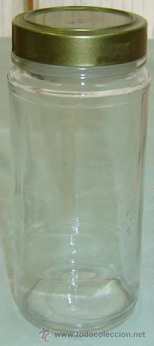 Antig&uuml;edades: TARRO DE CRISTAL CON TAPON ENCAJABLE  MEDIDAS 8*20 CMS.
