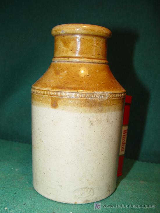Antig&uuml;edades: TARRO ANTIGUO DE GRES VITRIFICADO - BRISTOL - BICOLOR - - Foto 1