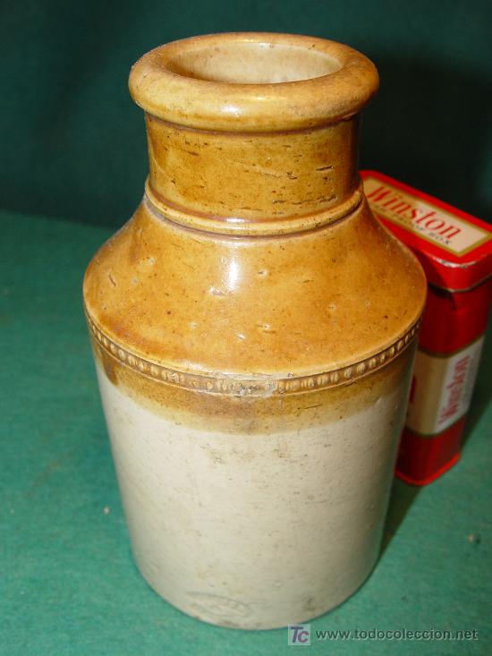 Antig&uuml;edades: TARRO ANTIGUO DE GRES VITRIFICADO - BRISTOL - BICOLOR - - Foto 2