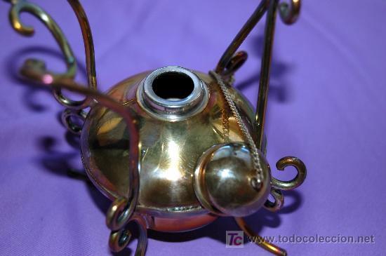 Antig&uuml;edades: CALENTADOR DE COPAS DE CO&Ntilde;AC EN PLATA - Foto 2