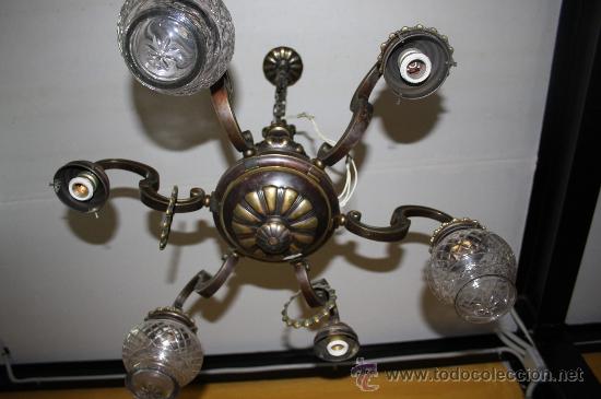 Antig&uuml;edades: LAMPARA EN BRONZE MACIZO A&Ntilde;OS 40 REF.3200 - Foto 2