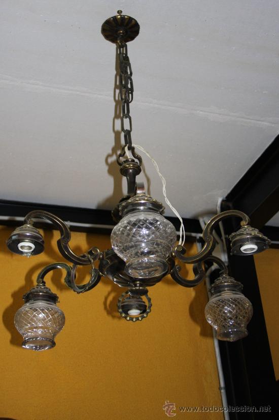 Antig&uuml;edades: LAMPARA EN BRONZE MACIZO A&Ntilde;OS 40 REF.3200 - Foto 3