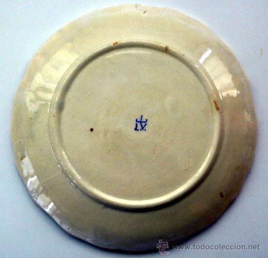 Antig&uuml;edades: ANTIGUO PLATO DE ALCORA AZUL - Foto 2