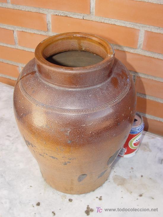 Antig&uuml;edades: ANTIGUA ORZA EN CERAMICA DE GRES VITIFICADA. TINAJA. - Foto 2
