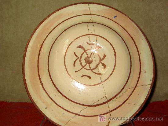 Antig&uuml;edades: Plato en ceramica de reflejos - Foto 2
