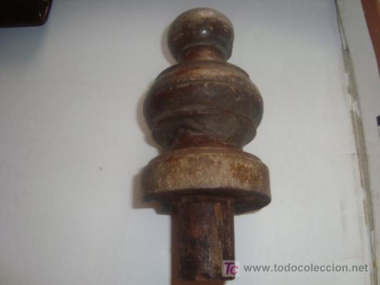 Antig&uuml;edades: antiguo terminal de madera noble, para restaurar, - Foto 1