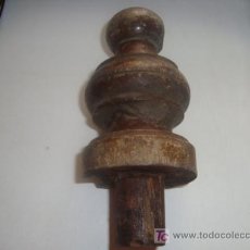 Antigüedades: ANTIGUO TERMINAL DE MADERA NOBLE, PARA RESTAURAR, . Lote 11943728