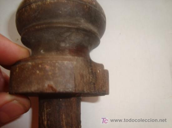 Antig&uuml;edades: antiguo terminal de madera noble, para restaurar, - Foto 3