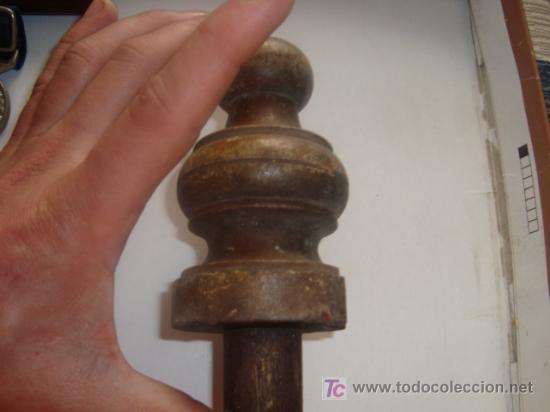 Antig&uuml;edades: antiguo terminal de madera noble, para restaurar, - Foto 4