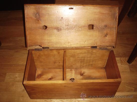 Antigüedades: Antigua caja de madera de pino de Teruel . Rareza .Impecable, Muy bonita - Foto 2 - 27061456