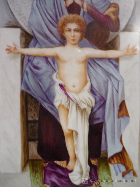 Antig&uuml;edades: Azulejo o placa de V&iacute;rgen con ni&ntilde;o - Foto 2
