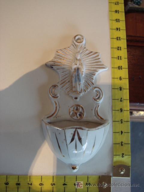 Antig&uuml;edades: BENDITERA  ANTIGUA DE PORCELANA - Foto 1