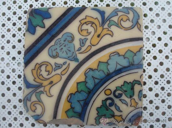 Antig&uuml;edades: ANTIGUO AZULEJO. MEDIDAS: 19.5 X 19.5.