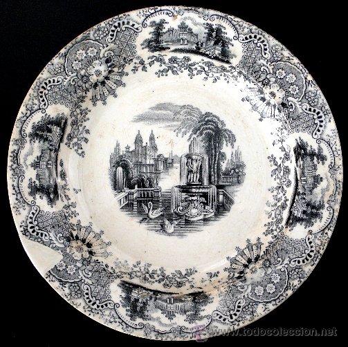 Antig&uuml;edades: PICKMAN Y CIA. - PLATO DE POSTRE - S. XIX - Foto 1