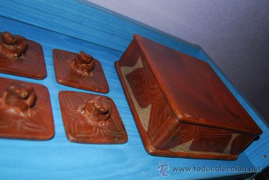Antig&uuml;edades: ESPECIERO DE CER&Aacute;MICA - RANAS - Foto 4