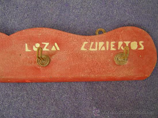 Antig&uuml;edades: PERCHA DE COCINA PARA TRAPOS VINTAGE - Foto 2