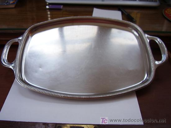 Antig&uuml;edades: Bandeja metal plateado - Foto 1