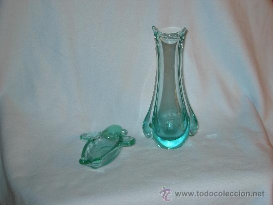 Antiquit&auml;ten: VIOLETERO TALLADO Y CENICERO DE CRISTAL GASTOS DE ENVIO 12&euro; PENINSULA Y BALEARES