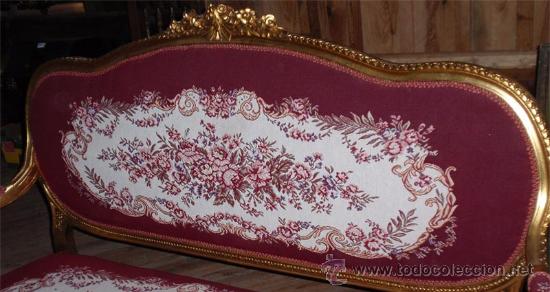 Antig&uuml;edades: sofa de 3 plazas y mesa . Estilo antiguo. - Foto 3