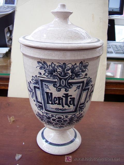 Antig&uuml;edades: Bote Farmacia MENTA - Foto 2