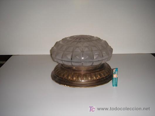Antiguidades: luz de techo modernista 30cm de diametro y 19 de altura