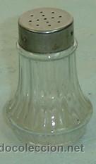 Oggetti Antichi: SALERO DE CRISTAL CON TAPON METALICO-MEDIDA 5*7 CMS.