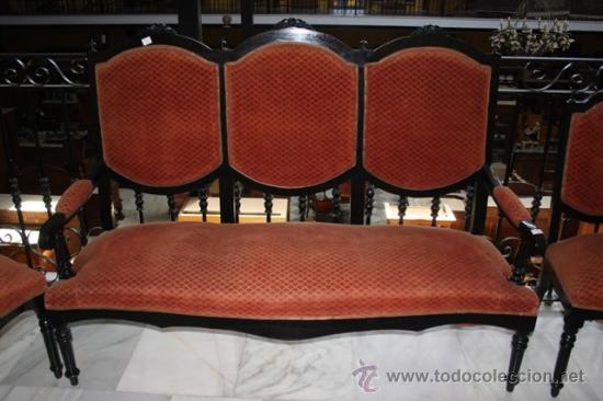 Antig&uuml;edades: TRESILLO Y SILLAS ALFONSINAS REF.3686 - Foto 4