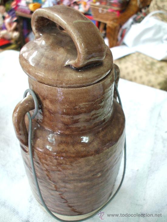 Antig&uuml;edades: Lechera de ceramica vitrificada - Foto 1