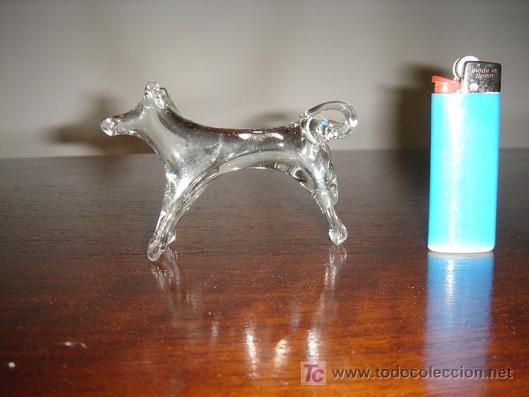 Antiguidades: figura de animal de cristal soplado muy bonito, antiguo