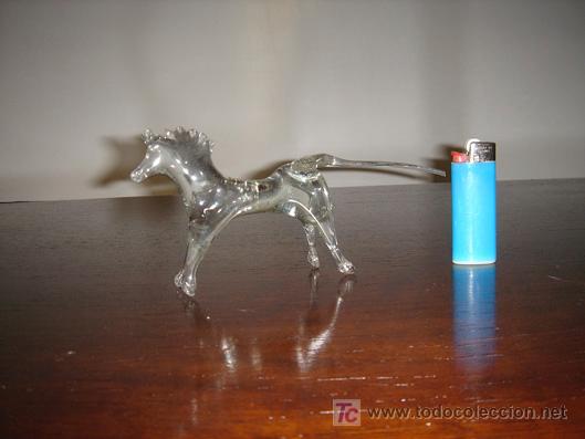Antiguidades: figura de animal de cristal soplado muy bonito, antiguo