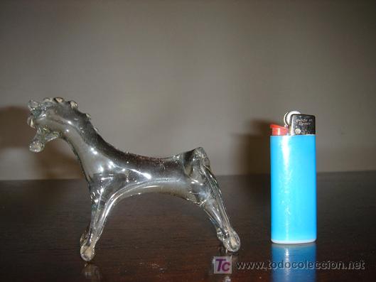 Antiguidades: figura de animal de cristal soplado muy bonito, antiguo