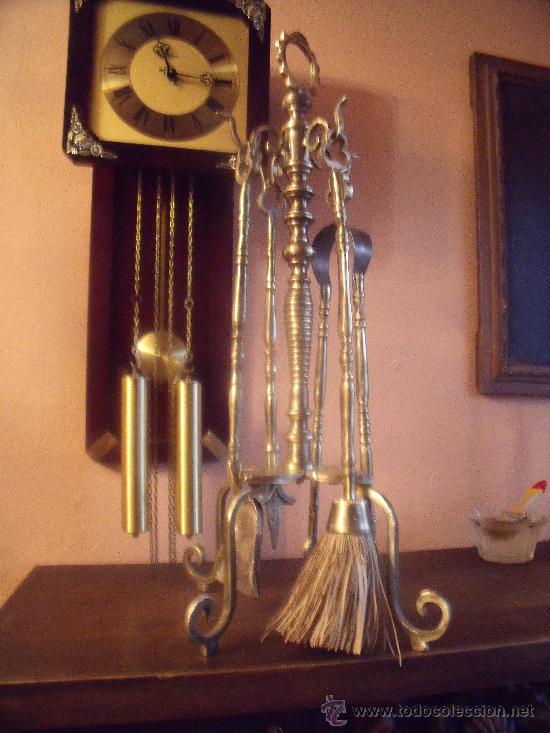 juego de utensilios chimenea de bronce - Buy Other antique objects on  todocoleccion