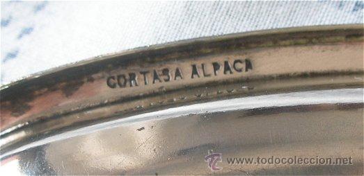 Antig&uuml;edades: BANDEJA DE ALPACA CORTASA SIMPLE Y ELEGANTE - Foto 3