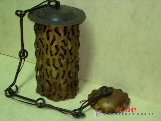 Antig&uuml;edades: FAROL RUSTICO DE FORJA ARTESANAL - Foto 1